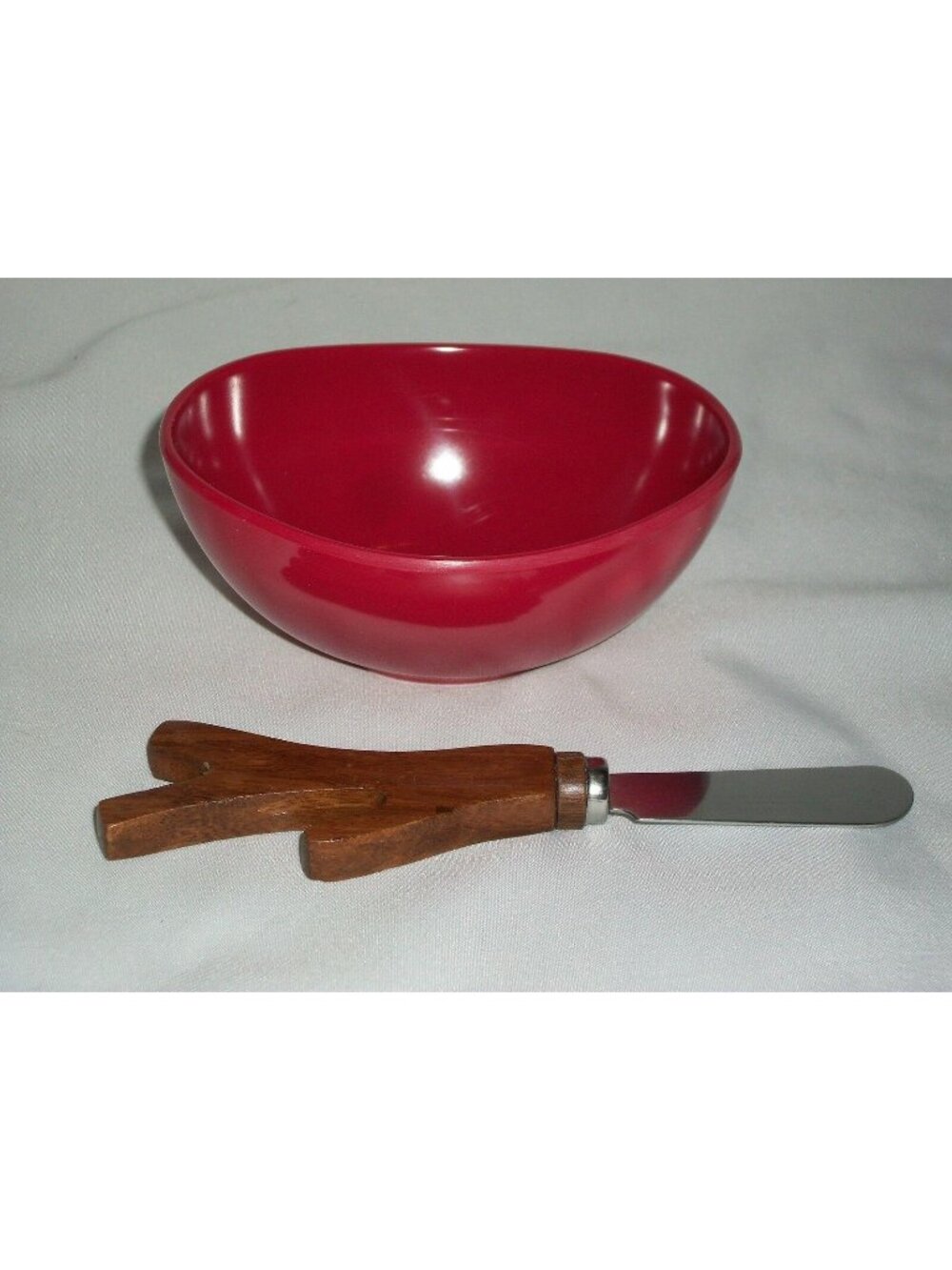 Red Antler Spreader Set Christmas Holiday Appetizer Candy Dish Condiment